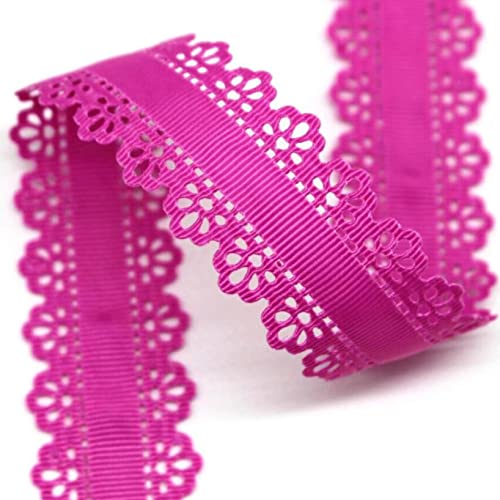 Spitzenborte,Spitzenband 9,1 m Ripsband mit gewelltem Spitzenrand for Heimwerkerarbeiten, Schleifenherstellung, Geschenkverpackungsband, 30 mm(14) von VDCVADKYE