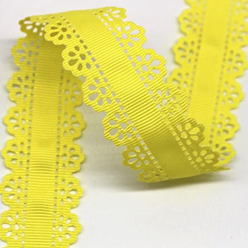 Spitzenborte,Spitzenband 9,1 m Ripsband mit gewelltem Spitzenrand for Heimwerkerarbeiten, Schleifenherstellung, Geschenkverpackungsband, 30 mm(17) von VDCVADKYE