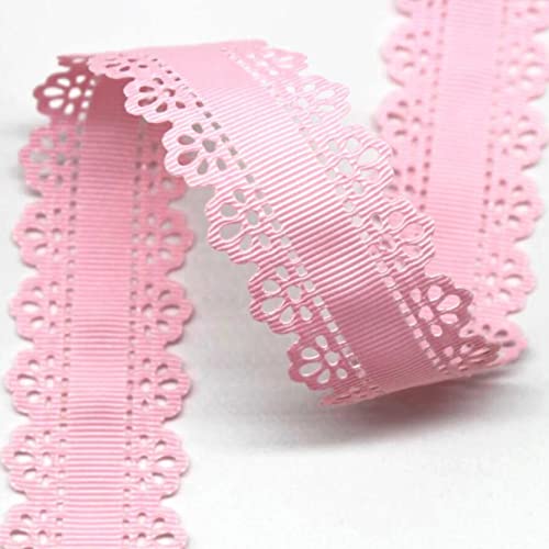 Spitzenborte,Spitzenband 9,1 m Ripsband mit gewelltem Spitzenrand for Heimwerkerarbeiten, Schleifenherstellung, Geschenkverpackungsband, 30 mm(7) von VDCVADKYE