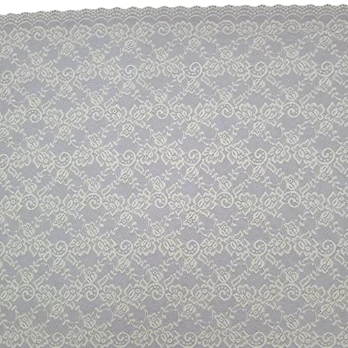 Spitzenborte,Spitzenband Elastische Spitzenbesätze, 1 Yard Nylon-Spitzenstoff, beige Spitzenbandbesätze for selbstgemachte Dessous, Unterwäsche, Nähprojekte(23.6" 1 Yard) von VDCVADKYE