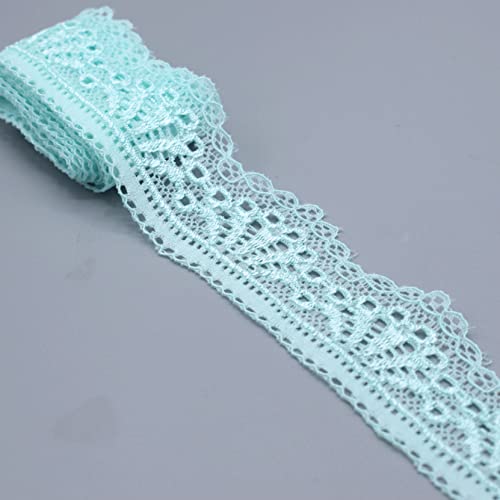Spitzenborte,Spitzenband Elastische Spitzenbesätze, 30 mm, 2 Yards/10 Yards, ausgehöhltes Spitzenrandband, Stickbänder for Nähzubehör(Green,30mm 2 Yards) von VDCVADKYE