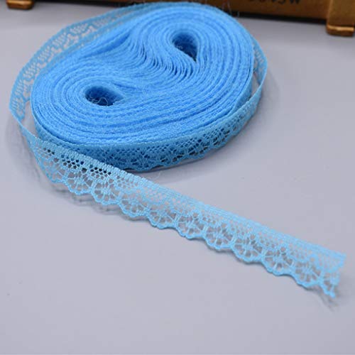 Spitzenborte,Spitzenband Spitzenband, Polyesterbesatz, Spitzenstoff, DIY, bestickt, for Zuhause, Nähen, Hochzeitskleid, Geschenkdekoration, 9,1 m(Lake Blue) von VDCVADKYE