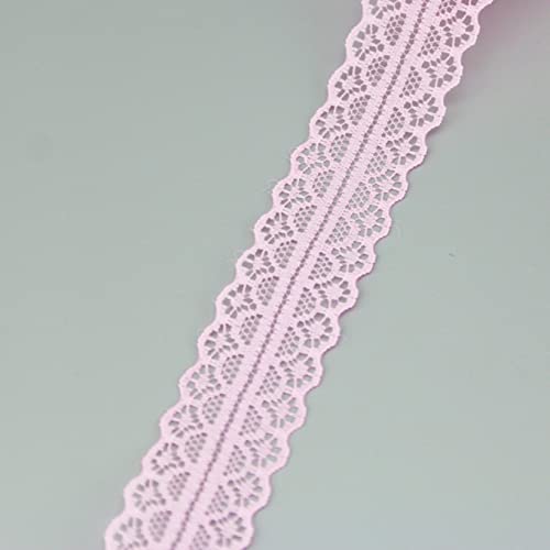 Spitzenborte,Spitzenband Spitzenbesatzbänder, 9,1 m, 30 mm, Vintage-Spitzenband mit gewelltem Rand for Heimwerkerarbeiten, Blumenstrauß-Blumendekor(Light Pink) von VDCVADKYE