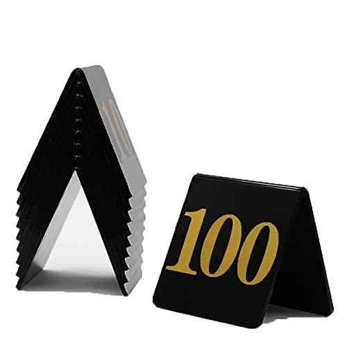 Tischkarten, Tischnummern, Tischnummernkarten aus Acryl, 50 Stück, doppelseitig, 7,6 x, cm(1 to 100 (100 Pieces)) von VDCVADKYE