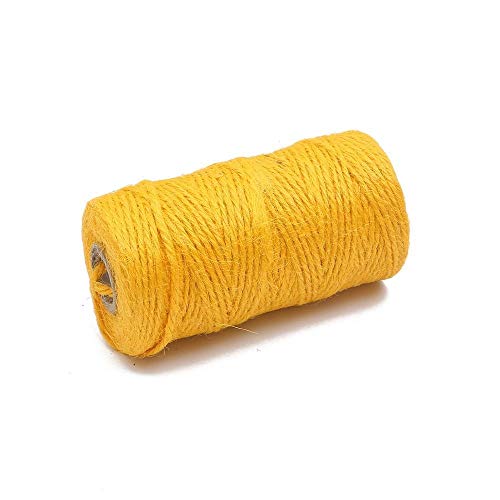VDCVADKYE Jute-Seil, Natürliches Juteseil, Kordel, Schnur, 2 mm x 100 Meter, Gelb, for Bastelarbeiten, Gartendekoration VDCVADKYE Jute-Seil, Natürliches Juteseil, Kordel, Schnur, 2 mm x 100 Meter, Gelb, for Bastelarbeiten, Gartendekoration von VDCVADKYE