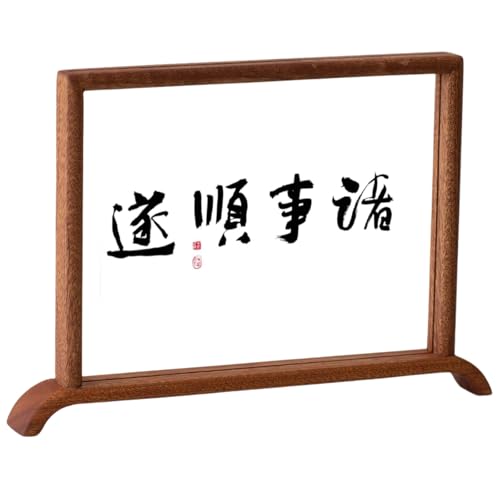VDCVADKYE Portrait Fotorahmen ， Doppelseitiger transparenter Bilderrahmen aus Acryl und Holz - Mehrfarbig - 6/7/8 Zoll([Base] Brown,6 inches [horizontal]) von VDCVADKYE