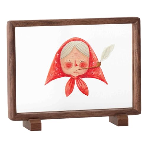 VDCVADKYE Portrait Fotorahmen ， Doppelseitiger transparenter Bilderrahmen aus Acryl und Holz - Mehrfarbig - 6/7/8 Zoll([Magnetic] Black Walnut,6 inches [horizontal]) von VDCVADKYE