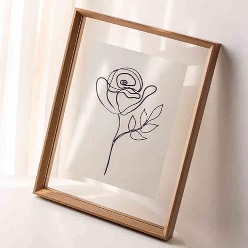 VDCVADKYE Portrait Fotorahmen ， Doppelseitiger transparenter Bilderrahmen aus Holz und Acryl, Mehrfarbig, mehrere Größen (6–20 Zoll, quadratisch)(Wood Grain Color,Square 8-inch) von VDCVADKYE