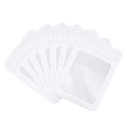 VDCVADKYE Zip-Lock-Beutel, Flache Zip-Lock-Beutel, 100 Stück, weiß (6–10,5) x (10–15) cm, Aluminiumfolie(7.5x12cm) von VDCVADKYE