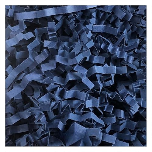 Zerkleinertes Seidenpapier, 100–400 g gewelltes Papierschnitzel, vielseitig verwendbar als Geschenkfüller(Dark Blue,200g) von VDCVADKYE