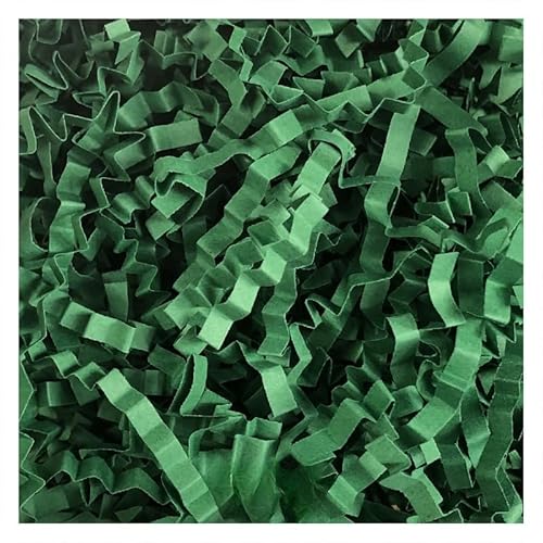 Zerkleinertes Seidenpapier, 100–400 g gewelltes Papierschnitzel, vielseitig verwendbar als Geschenkfüller(Deep Green,100g) von VDCVADKYE