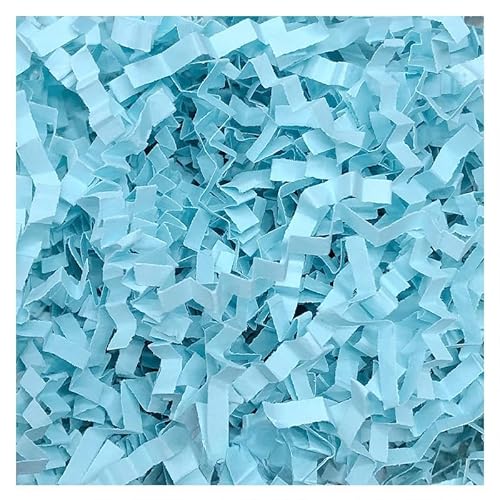 Zerkleinertes Seidenpapier, 100–400 g gewelltes Papierschnitzel, vielseitig verwendbar als Geschenkfüller(Light Blue,400g) von VDCVADKYE