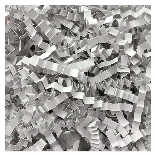Zerkleinertes Seidenpapier, 100–400 g gewelltes Papierschnitzel, vielseitig verwendbar als Geschenkfüller(Light Gray,100g) von VDCVADKYE