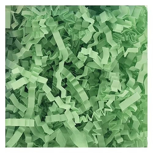 Zerkleinertes Seidenpapier, 100–400 g gewelltes Papierschnitzel, vielseitig verwendbar als Geschenkfüller(Light Green,100g) von VDCVADKYE