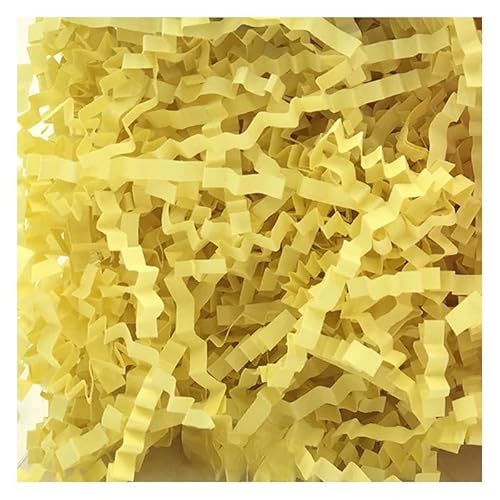 Zerkleinertes Seidenpapier, 100–400 g gewelltes Papierschnitzel, vielseitig verwendbar als Geschenkfüller(Light Yellow,100g) von VDCVADKYE