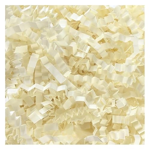 Zerkleinertes Seidenpapier, 100–400 g gewelltes Papierschnitzel, vielseitig verwendbar als Geschenkfüller(Milky White,400g) von VDCVADKYE