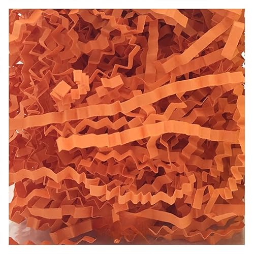 Zerkleinertes Seidenpapier, 100–400 g gewelltes Papierschnitzel, vielseitig verwendbar als Geschenkfüller(Orange Red,400g) von VDCVADKYE