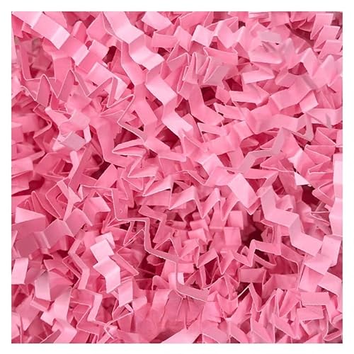 Zerkleinertes Seidenpapier, 100–400 g gewelltes Papierschnitzel, vielseitig verwendbar als Geschenkfüller(Pink,100g) von VDCVADKYE