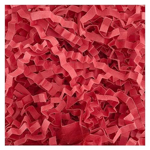 Zerkleinertes Seidenpapier, 100–400 g gewelltes Papierschnitzel, vielseitig verwendbar als Geschenkfüller(Red,400g) von VDCVADKYE