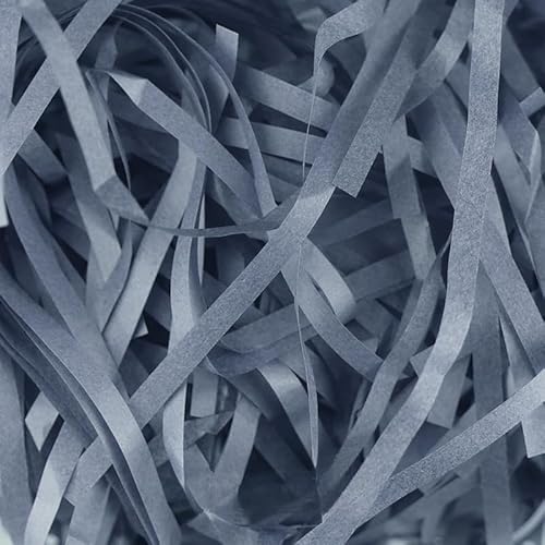 Zerkleinertes Seidenpapier, 100–500 g geschnittenes, geschreddertes Papier als Geschenkfüller, freundliche, leichte Füller(Black Gray,500g) von VDCVADKYE