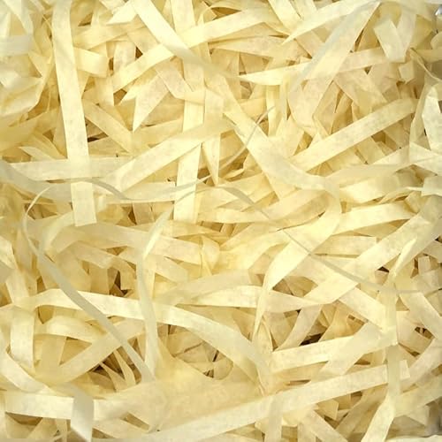 Zerkleinertes Seidenpapier, 100–500 g geschnittenes, geschreddertes Papier als Geschenkfüller, freundliche, leichte Füller(Burlywood,500g) von VDCVADKYE