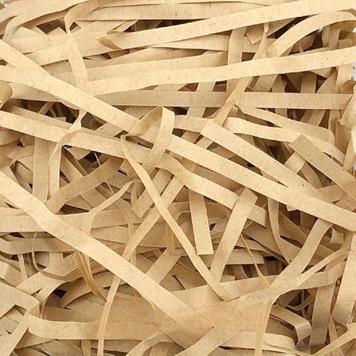 Zerkleinertes Seidenpapier, 100–500 g geschnittenes, geschreddertes Papier als Geschenkfüller, freundliche, leichte Füller(Camel,100g) von VDCVADKYE