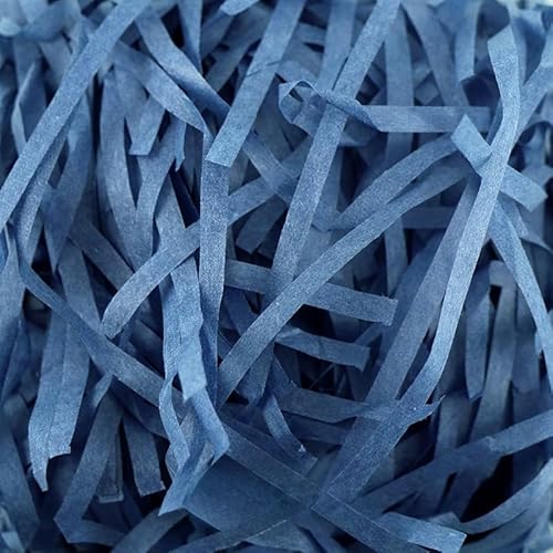 Zerkleinertes Seidenpapier, 100–500 g geschnittenes, geschreddertes Papier als Geschenkfüller, freundliche, leichte Füller(Dark Blue,500g) von VDCVADKYE