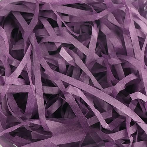 Zerkleinertes Seidenpapier, 100–500 g geschnittenes, geschreddertes Papier als Geschenkfüller, freundliche, leichte Füller(Dark Purple,200g) von VDCVADKYE