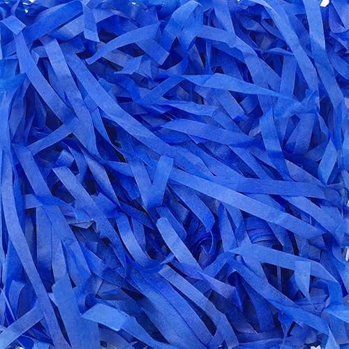 Zerkleinertes Seidenpapier, 100–500 g geschnittenes, geschreddertes Papier als Geschenkfüller, freundliche, leichte Füller(Deep Blue,500g) von VDCVADKYE