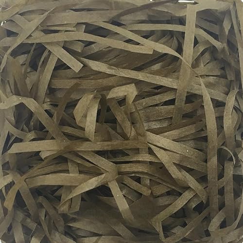 Zerkleinertes Seidenpapier, 100–500 g geschnittenes, geschreddertes Papier als Geschenkfüller, freundliche, leichte Füller(Deep Brown,500g) von VDCVADKYE