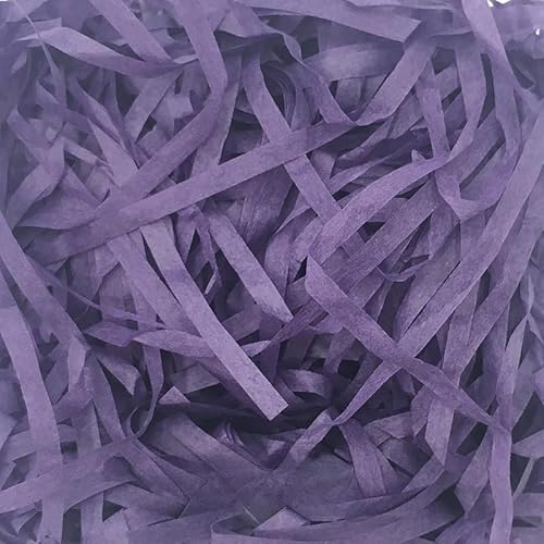 Zerkleinertes Seidenpapier, 100–500 g geschnittenes, geschreddertes Papier als Geschenkfüller, freundliche, leichte Füller(Deep Purple,200g) von VDCVADKYE