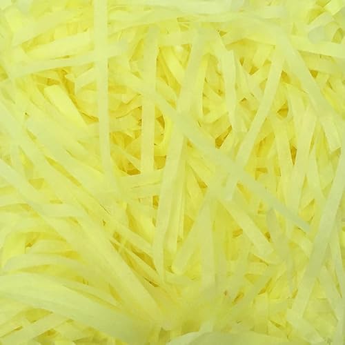 Zerkleinertes Seidenpapier, 100–500 g geschnittenes, geschreddertes Papier als Geschenkfüller, freundliche, leichte Füller(Fluorescence Yellow,500g) von VDCVADKYE