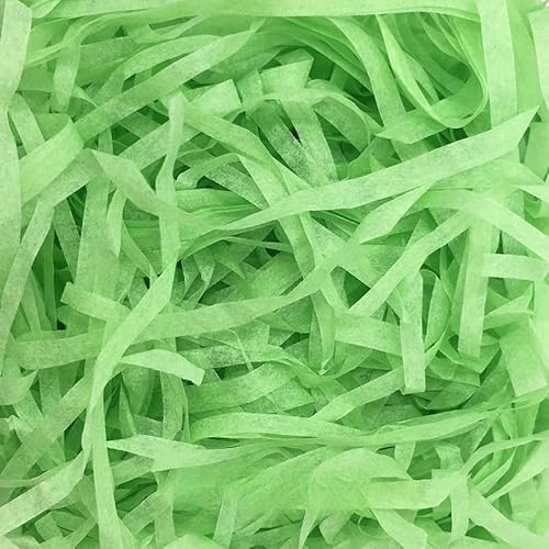 Zerkleinertes Seidenpapier, 100–500 g geschnittenes, geschreddertes Papier als Geschenkfüller, freundliche, leichte Füller(Green,500g) von VDCVADKYE