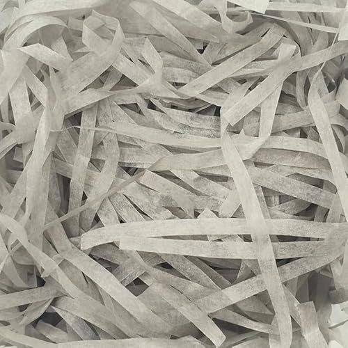 Zerkleinertes Seidenpapier, 100–500 g geschnittenes, geschreddertes Papier als Geschenkfüller, freundliche, leichte Füller(Light Gray,500g) von VDCVADKYE