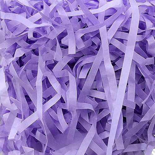 Zerkleinertes Seidenpapier, 100–500 g geschnittenes, geschreddertes Papier als Geschenkfüller, freundliche, leichte Füller(Purple,500g) von VDCVADKYE