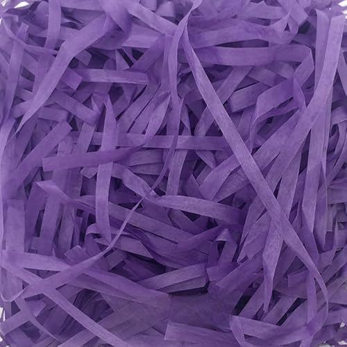 Zerkleinertes Seidenpapier, 100–500 g geschnittenes, geschreddertes Papier als Geschenkfüller, freundliche, leichte Füller(Violet,500g) von VDCVADKYE