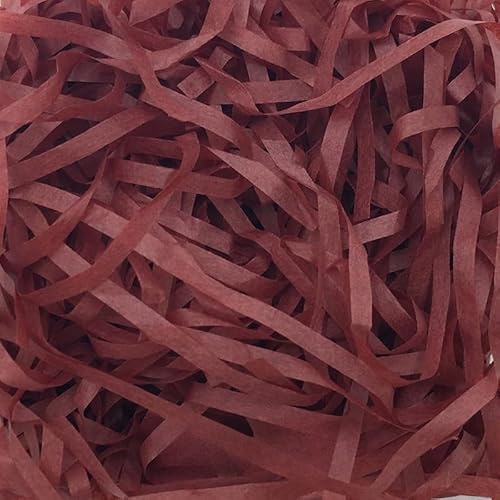 Zerkleinertes Seidenpapier, 100–500 g geschnittenes, geschreddertes Papier als Geschenkfüller, freundliche, leichte Füller(Wine Red,100g) von VDCVADKYE