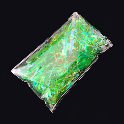 Zerkleinertes Seidenpapier, 60/120 g schillerndes Geschenkpapier, umweltfreundliches Papierschnitzel(Green golden,60g) von VDCVADKYE