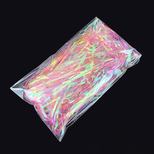 Zerkleinertes Seidenpapier, 60/120 g schillerndes Geschenkpapier, umweltfreundliches Papierschnitzel(Pink golden,120g) von VDCVADKYE