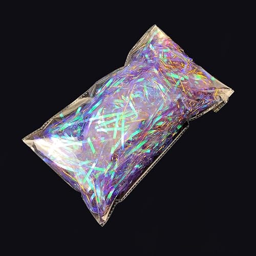 Zerkleinertes Seidenpapier, 60/120 g schillerndes Geschenkpapier, umweltfreundliches Papierschnitzel(Purple golden,60g) von VDCVADKYE