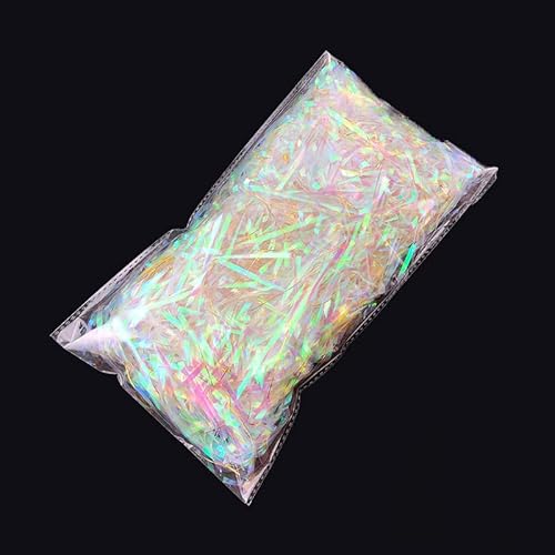 Zerkleinertes Seidenpapier, 60/120 g schillerndes Geschenkpapier, umweltfreundliches Papierschnitzel(White golden,120g) von VDCVADKYE