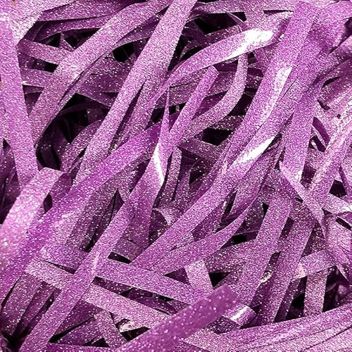 Zerkleinertes Seidenpapier, 60–400 g schillernde, geschnittene Papierschnitzel als Füllmaterial for vielseitige Geschenke(Bright Purple,60g) von VDCVADKYE