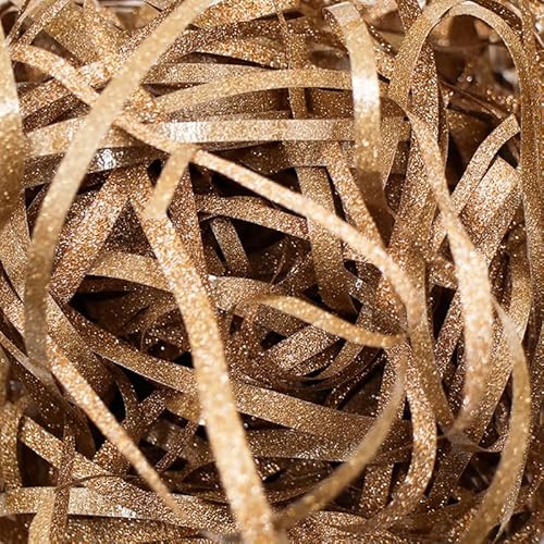 Zerkleinertes Seidenpapier, 60–400 g schillernde, geschnittene Papierschnitzel als Füllmaterial for vielseitige Geschenke(Champagne,60g) von VDCVADKYE