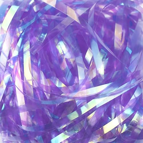 Zerkleinertes Seidenpapier, 60–400 g schillernde, geschnittene Papierschnitzel als Füllmaterial for vielseitige Geschenke(Iridescent Purple,400g) von VDCVADKYE