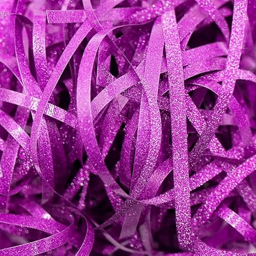 Zerkleinertes Seidenpapier, 60–400 g schillernde, geschnittene Papierschnitzel als Füllmaterial for vielseitige Geschenke(Purple,60g) von VDCVADKYE