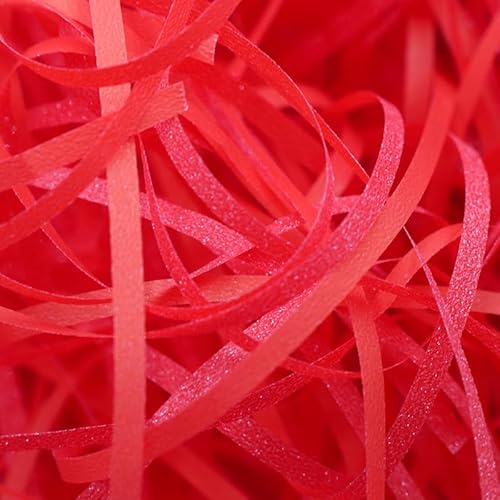 Zerkleinertes Seidenpapier, 60–400 g schillernde, geschnittene Papierschnitzel als Füllmaterial for vielseitige Geschenke(Red,200g) von VDCVADKYE