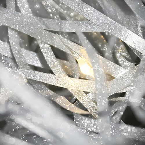 Zerkleinertes Seidenpapier, 80–1000 g glitzerndes, gekräuseltes Papierschnitzel, freundlicher Geschenkfüller(Silver,500g) von VDCVADKYE