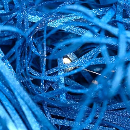 Zerkleinertes Seidenpapier, 80–1000 g glitzerndes, gekräuseltes Papierschnitzel, freundlicher Geschenkfüller(Sky Blue,500g) von VDCVADKYE
