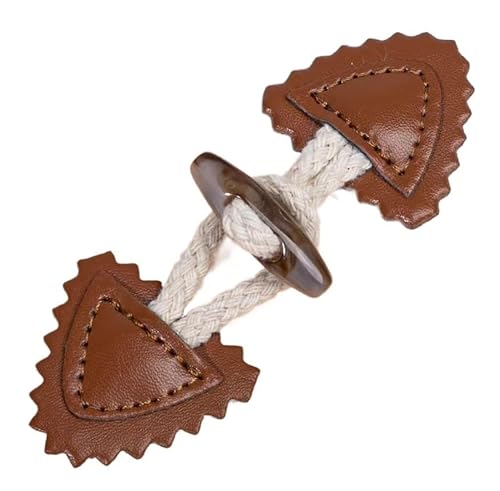 VDLLQYN, 10 cm, 5 Paar Herz-Leder-Horn-Knebelverschlussknöpfe for Leder-Knebelknopf for Aufnähen, Knebelverschluss for Mantel, Strickjacke, Jacke,Chinesische Knöpfe(Orange) von VDLLQYN