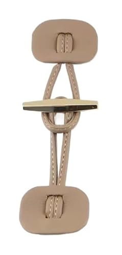VDLLQYN, 12 cm, 3 Paar Khakifarbene Lederknöpfe for Aufnähen, Knebelverschluss aus Leder for Mäntel, Strickjacken, Jacken,Chinesische Knöpfe(Brown) von VDLLQYN